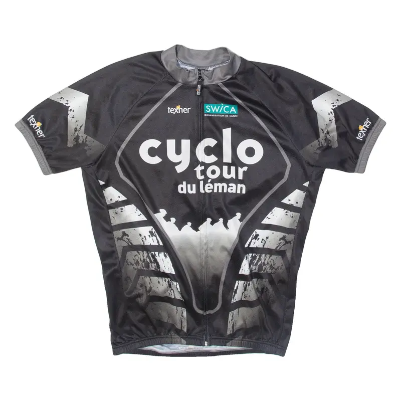 CYCLO TOUR Full Zip Cycling Mens Jersey Black M