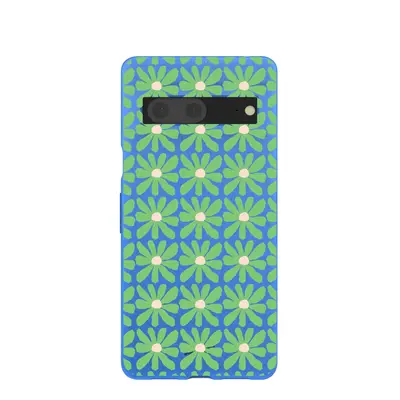 Electric Blue Flower Child Google Pixel 7 Case