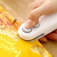 Mini Bag Sealer, USB-C rechargeable Bag Sealer, 2 in 1 Bag Sealer Heat Seal with Cutter and Magnet, Mini Bag Resealer Machine...