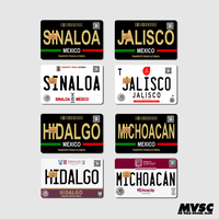 Card Stickers - Mexico Placas (Mexican License Plate) - For Debit, Credit and other cards