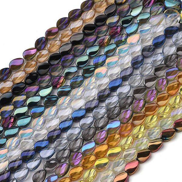 Transparent Electroplate Glass Bead Strands