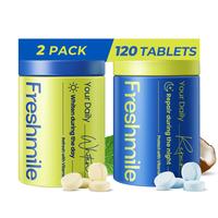 Freshmile Whitening Toothpaste Tablets - Mouthwash Tablets, Breath Fresheners for Adults, Tooth Repair with Xylitol & Hydroxy...