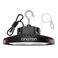 Partphoner 160W UFO High Bay Lights with US Plug,LED Shop Lights 24000lm,for Warehouse Garage Factory Barn,120V Commercial Ba...