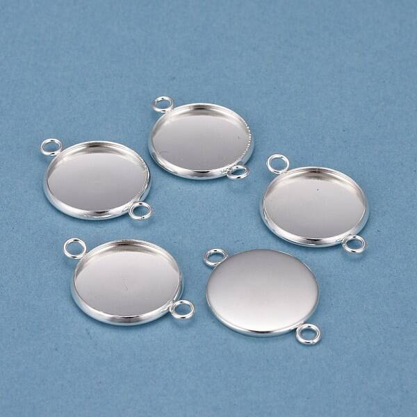 201 Stainless Steel Cabochon Connector Settings