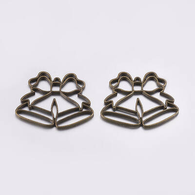 Tibetan Style Alloy Open Back Bezel Pendants