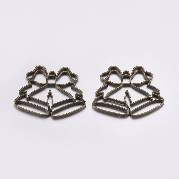 Tibetan Style Alloy Open Back Bezel Pendants