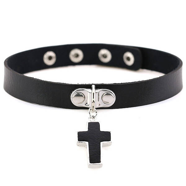 PU Leather Adjustable Choker Necklace