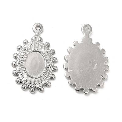 Non-Tarnish 304 Stainless Steel Pendant Cabochon Settings