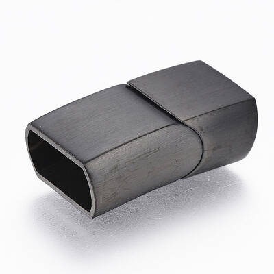 304 Stainless Steel Magnetic Clasps with Glue-in Ends