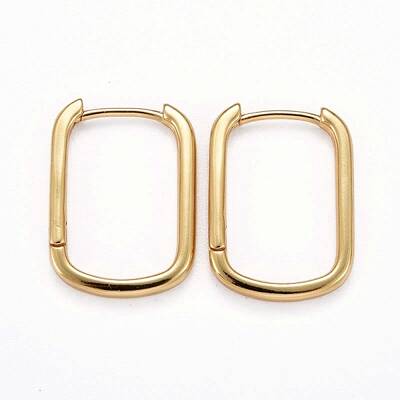 Brass Huggie Hoop Earrings