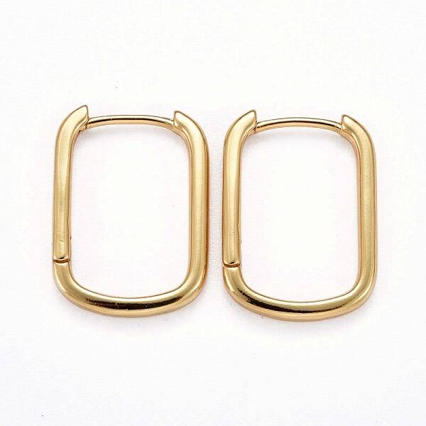 Brass Huggie Hoop Earrings
