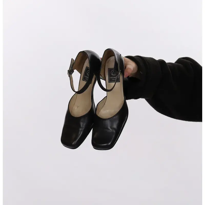 Theorema Heels - UK 6 Black Leather