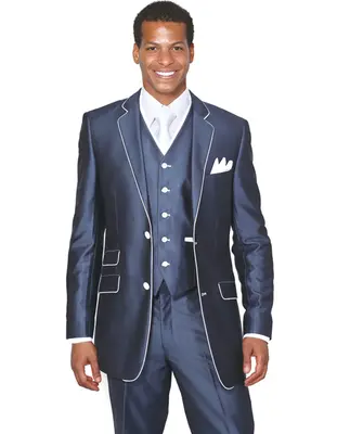 Mens Navy Blue Wedding Tuxedo - Dark Blue Tuxedo Suit