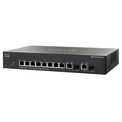 SG300-10MP Cisco SG300-10MP 8x Port PoE 2x Combo mini-GBIC Switch