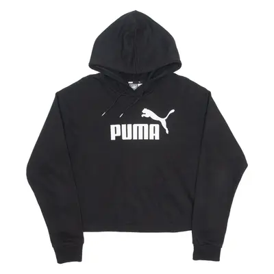 PUMA Cropped Womens Black Hoodie M