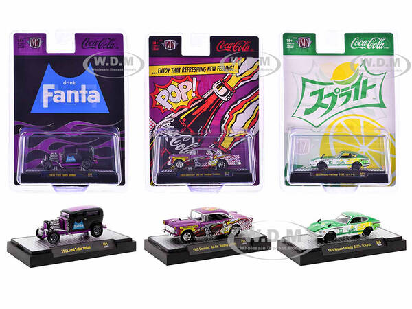 Sodas Set of 3 pieces Release 51 Limited Edition to 10000 pieces Worldwide 1/64 Diecast Model Cars by M2 Machines
