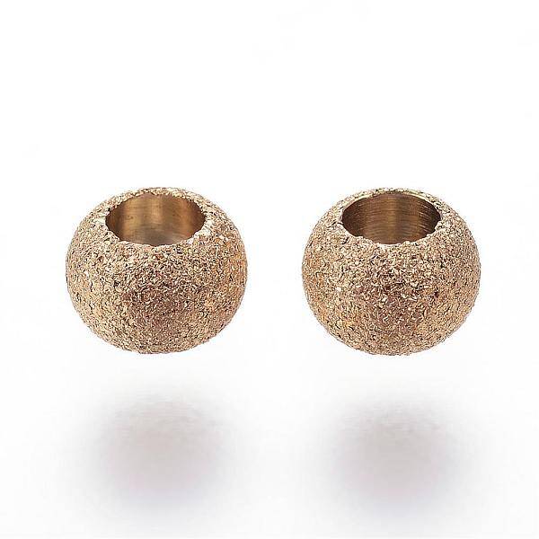 Ion Plating(IP) 304 Stainless Steel Textured Spacer Beads
