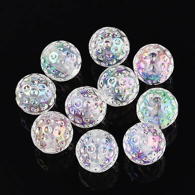 UV Plating Transparent Acrylic Beads