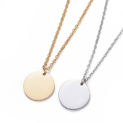 304 Stainless Steel Cable Chains Pendant Necklaces