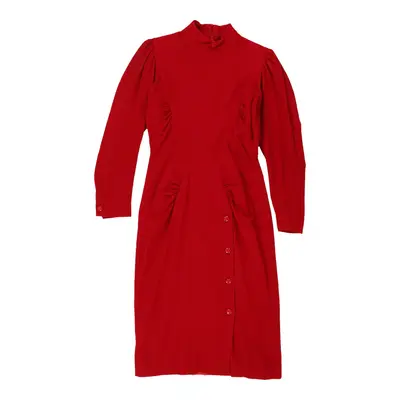 Luisa Spagnoli Midi Dress - Medium Red Wool Blend | Size: medium