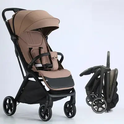 Lightweight Infant Stroller , Foldable Baby Stroller, Adjustable backrest, Widened Sunshade with Zipper, One-touch Collection...