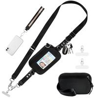 Babysun Clip and Go Strap for Phone with Wallet Phone Lanyard Crossbody Adjustable and Detachable RFID Wristlet Wallet