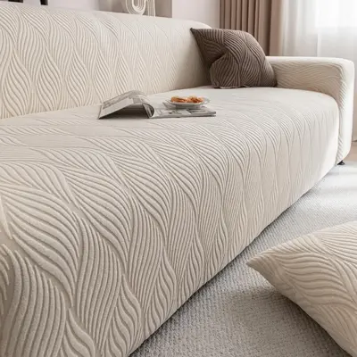 Solid Color Sofa Cover, 1 Count Non-slip Sofa Slipcover, Soft Comfortable Sofa Protector, Couch Covers, Sofa Protector for Ho...