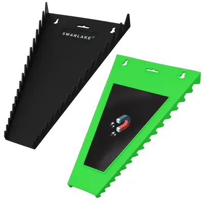 Magnetic Wrench Organizer 2-piece, Wrench Rack Tool Trays SAE (1/4\