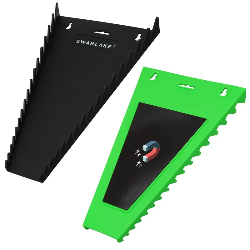 Magnetic Wrench Organizer 2-piece, Wrench Rack Tool Trays SAE (1/4\