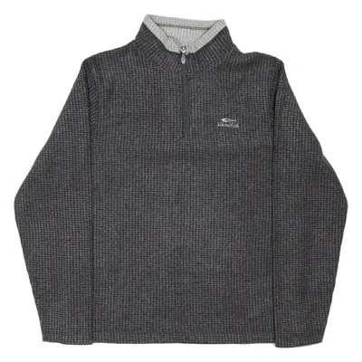 WEIRD FISH Mens Fleece Black 1/4 Zip L