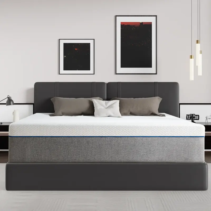 8/10 Inch full queen king size Memory Foam Mattress, Fiberglass free, Medium Firm Feel, Cooling Gel Foam, Removable Cover, Ma...