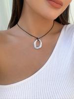 Simple Plain Geometry Design Pendant Necklace, Fashion Jewelry for Party, Daily Streetwear Clothing Decor, Trendy All-match ...