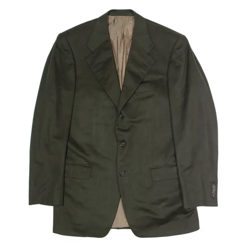 HUGO BOSS Slim Fit Mens Blazer Jacket Green Cashmere L