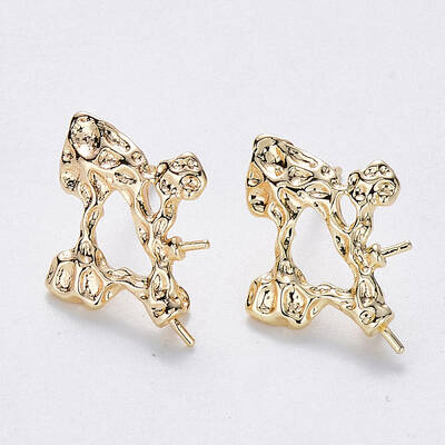 Brass Stud Earring Findings