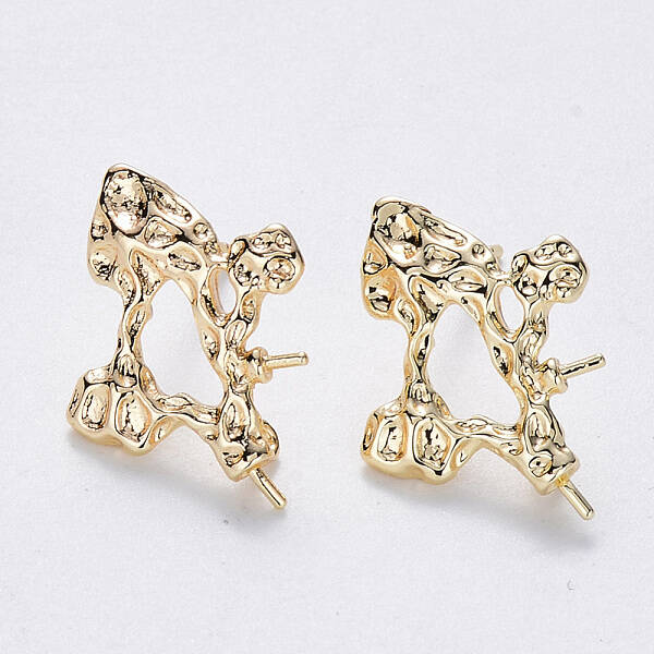 Brass Stud Earring Findings