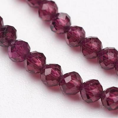 Natural Garnet Bead Strands
