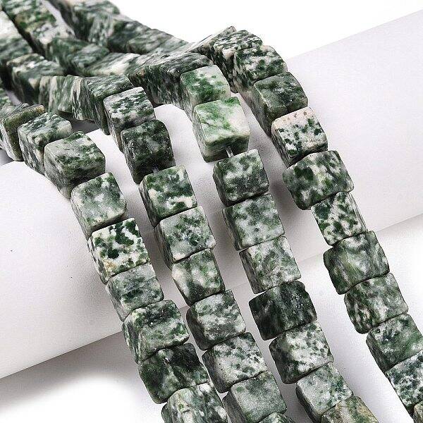Natural Green Spot Jasper Beads Strands