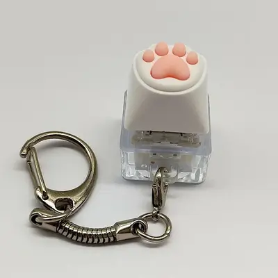 Cute Cat Paw Design Key Chain, Portable Decorative Mini Keychain For Phone, Keycap Tester Cell Phone Pendant, Stress Relief T...