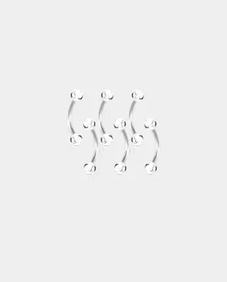 6PCS Acrylic Eyebrow & Rook Retainers Set