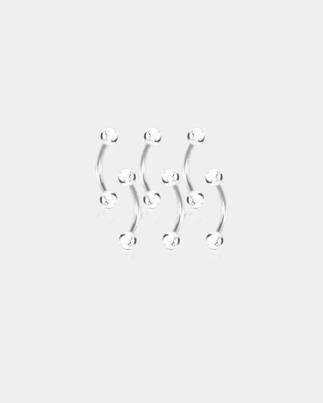 6PCS Acrylic Eyebrow & Rook Retainers Set