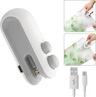 Mini Bag Sealer,2 in 1 Mini Bag Sealer and Cutter,Rechargeable Chip Bag Sealer,Sealer Machine,Bag Sealer for Snack,Sealing Ma...