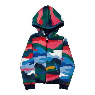 Age 6-7 Tommy Hilfiger Graphic Hoodie - Small Multicoloured Cotton Blend
