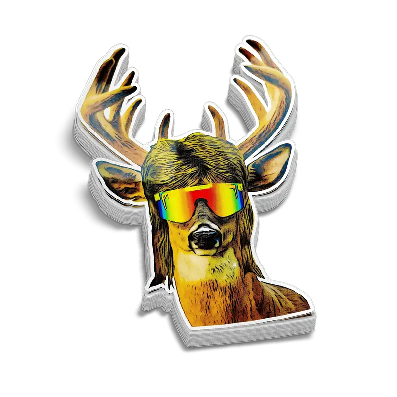 Buck Mullet Hard Hat Decal