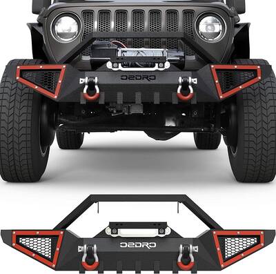 OEDRO Front Bumper for 2018-2025 Jeep Wrangler JL & Unlimited JLU (2/4 Doors), 2020-2025 Gladiator JT,with Winch Plate Mounti...