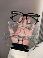 Clear Glasses Frame, Trendy Anti-blue Light Eyeglasses for Women & Men, Fashion Eyeglasses for Work, Daily Clothing Decor, Pe...