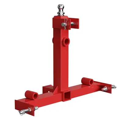 Garvee 3 Point Trailer Hitch with 2 Receiver, 3000 lbs Capacity Tow Hitch with Trailer Gooseneck Ball for Category 1 Tractor