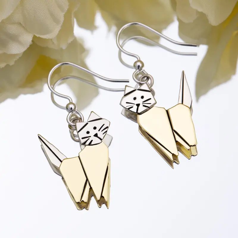 Origami Pet Earrings - Dog