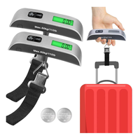 travel inspira Luggage Scale, Portable Digital Hanging Baggage Scale for Travel, Suitcase Weight Scale with Rubber Paint, 110...
