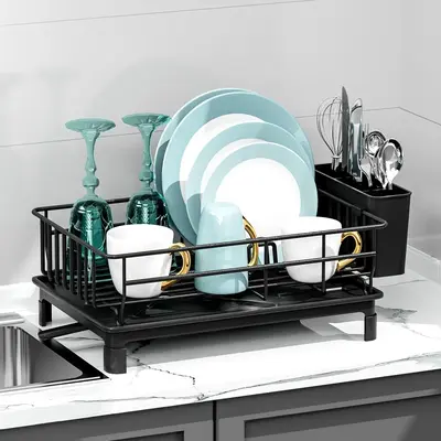 Multifunctional Dish Drying Rack for Tableware, 1 Count Kitchen Countertop Large Capacity Multi-purpose Dish Drain Rack, Dish...
