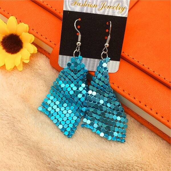 Sparkle Alloy Sequins Dangle Earrings for Women